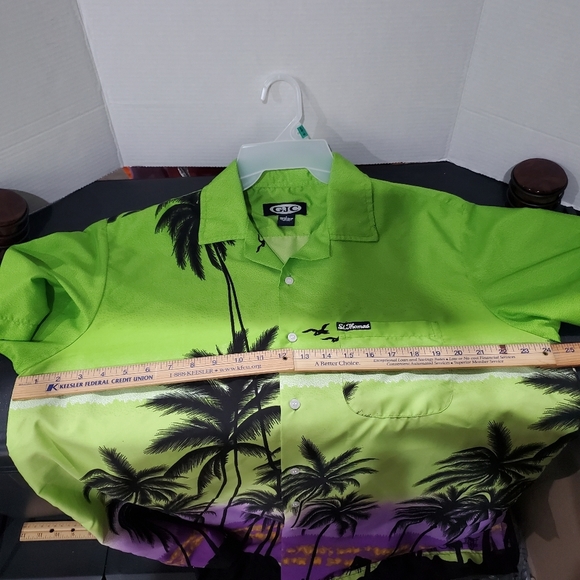 GJC "St.Thomas" Hawaiian Surfer Shirt Size L Men's Aloha - Picture 5 of 9